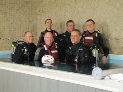 Platte Valley's Swift Water Rescue Team poses in their Endless Pool