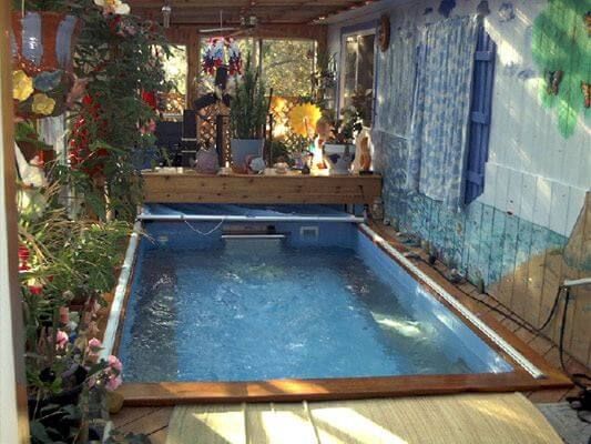 Regina Sellers' indoor Endless Pools swimming machine