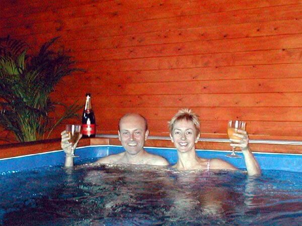 Sarah and Guy Bowden in the Original Endless Pool in their shed