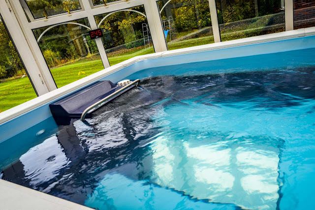 The swim current is on in this conservatory Endless Pool