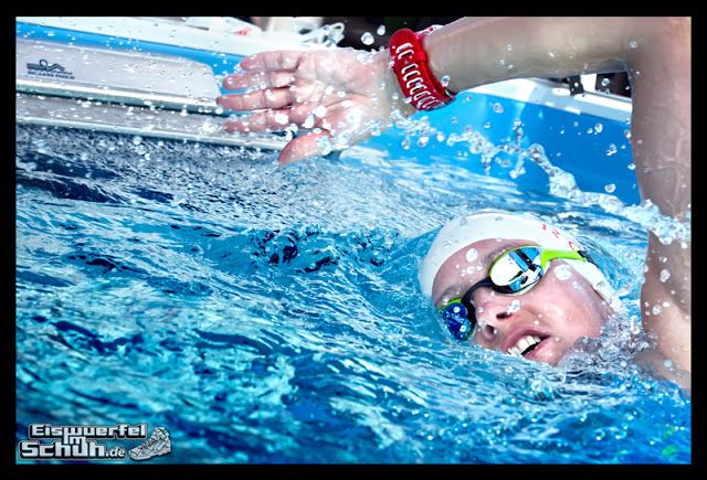 Picture of freestyle swimming in the Endless Pools High Performance pool at the IRONMAN Kona