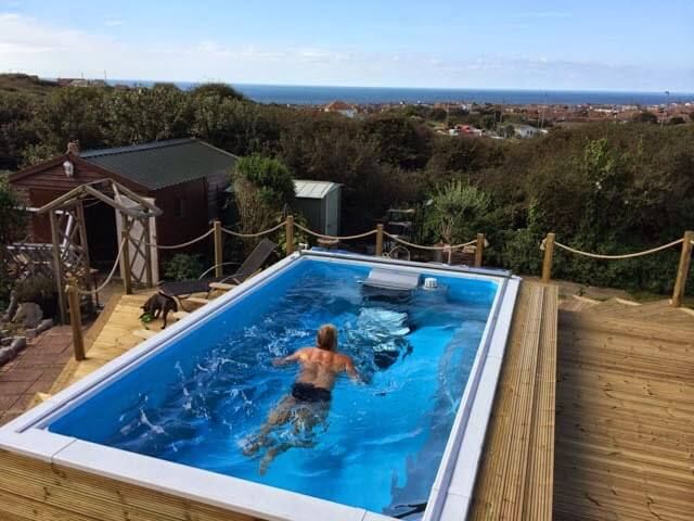 an award-winning outdoor Endless Pool installation by Home Counties Pools &amp; Hot Tubs