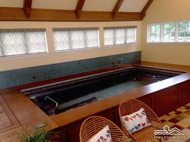 picture of an indoor Endless Pools swimming machine in Lancaster, Pennsylvania