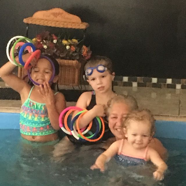 picture of Linda and her granddaughters in her Original Endless Pool