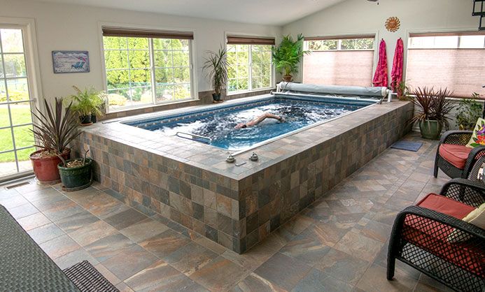 Picture of an indoor Endless Pools model