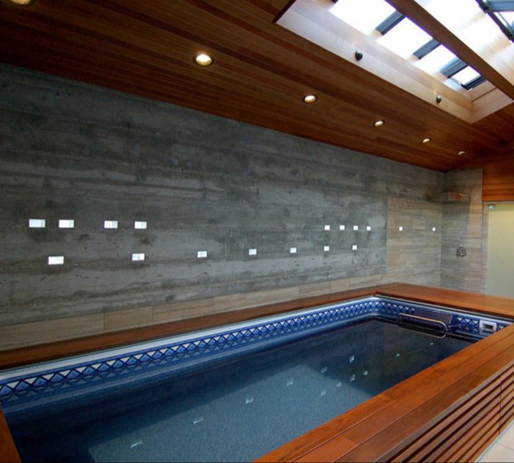 picture of an Endless Pools indoor swimming pool
