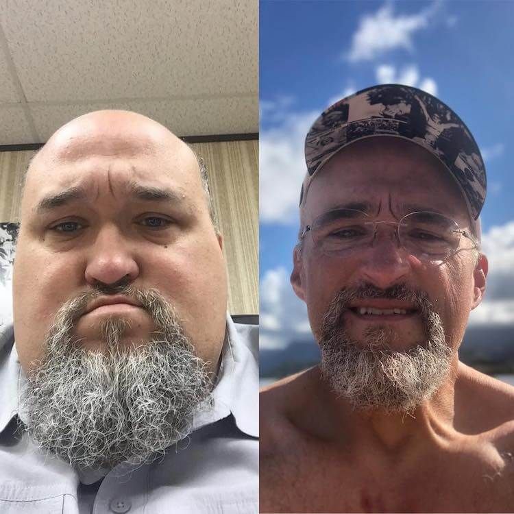 picture of Marcus Cook before and after his weight loss journey