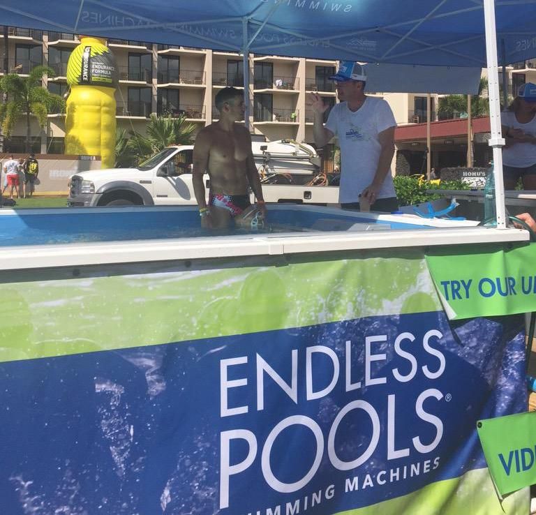 picture of Endless Pools booth at Ironman World Championships Kona 2015