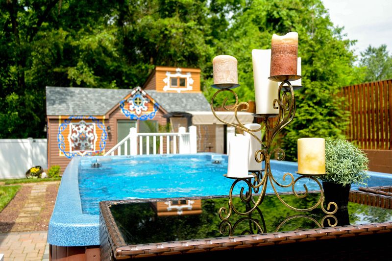 The Endless Pools swim spa at The Nelson Manor, a DC-area vacation rental