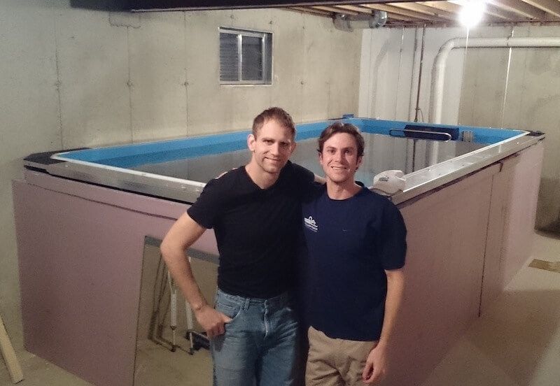 picture of pro triathlete Andrew Starykowicz with his Endless Pools Performance model
