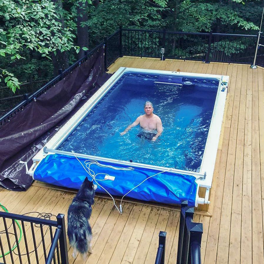 picture of Dr. Jim in his Endless Pools Performance pool