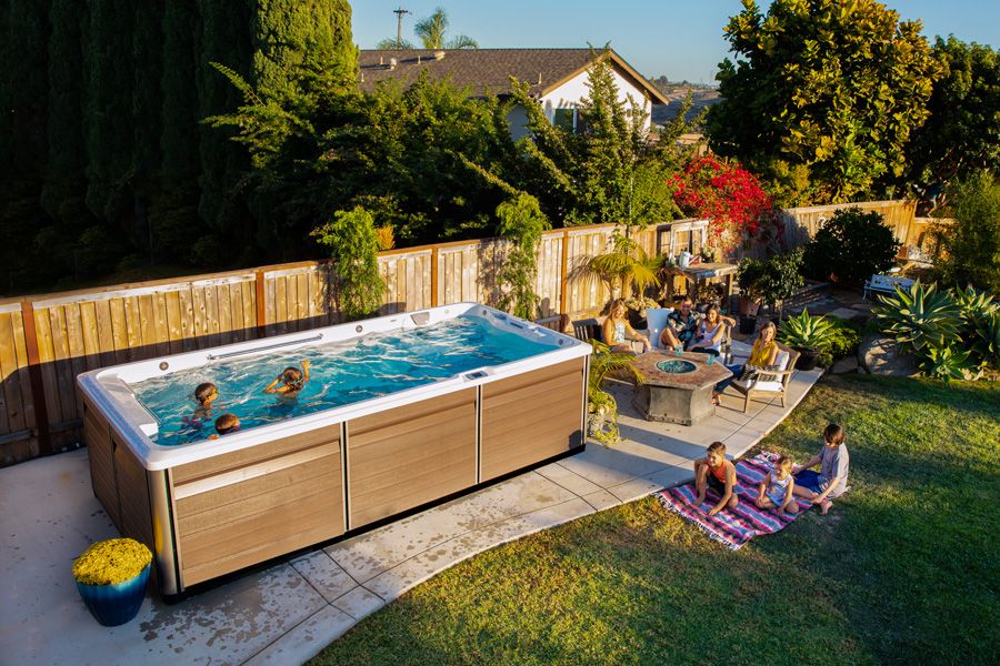 picture of Endless Pools swim spa as an aboveground backyard budget pool
