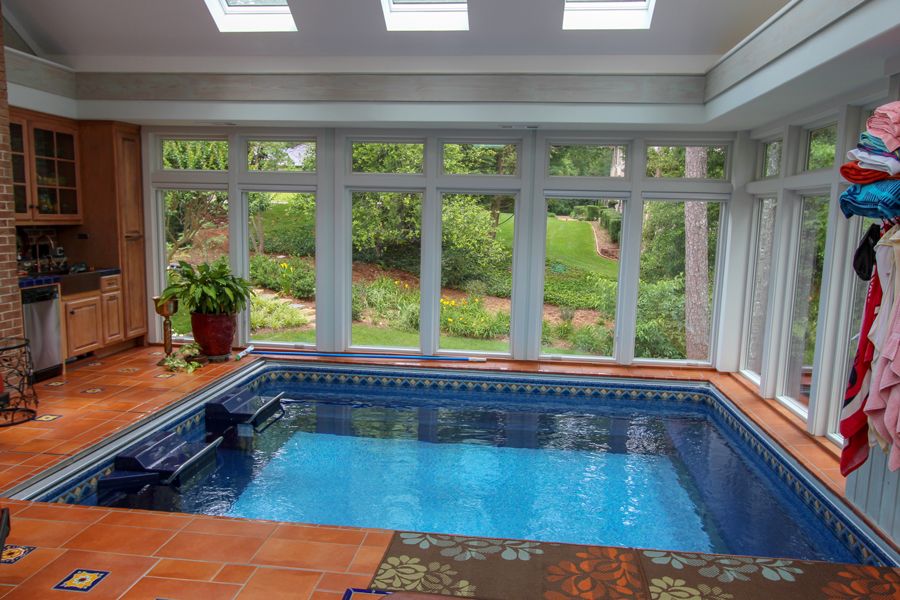 picture of Endless Pools home addition with skylights