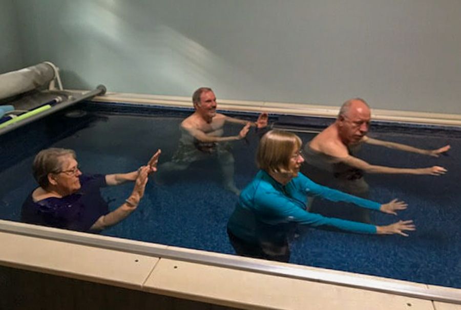 picture of arthritis sufferers in an indoor therapy pool