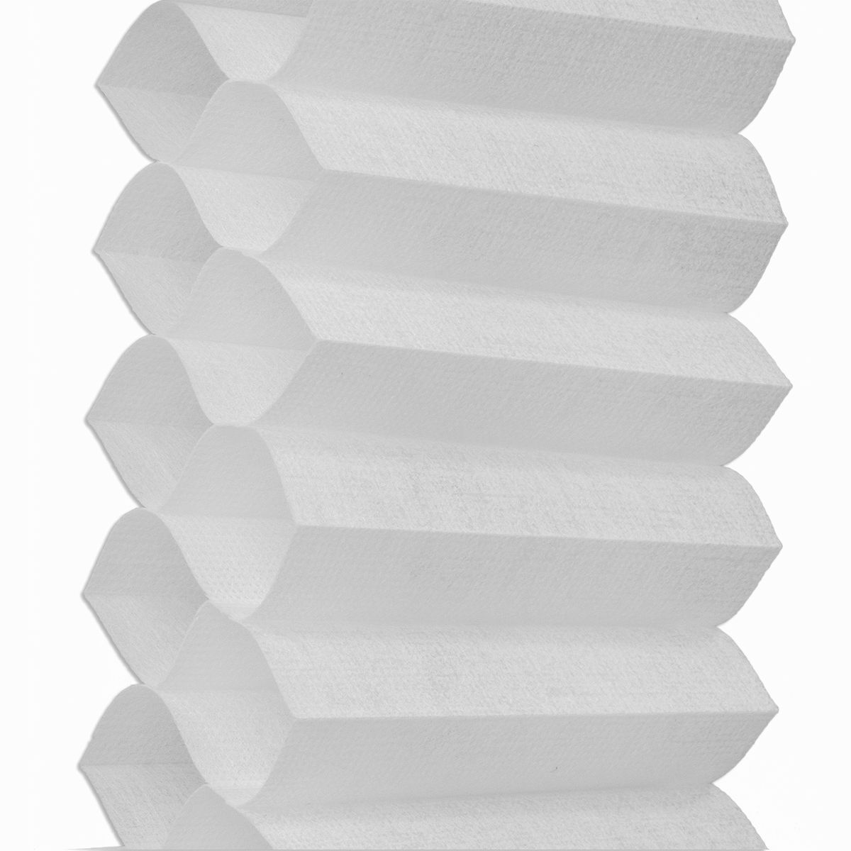 Double-cell cellular shade fabric, showing two layers of honeycomb cells