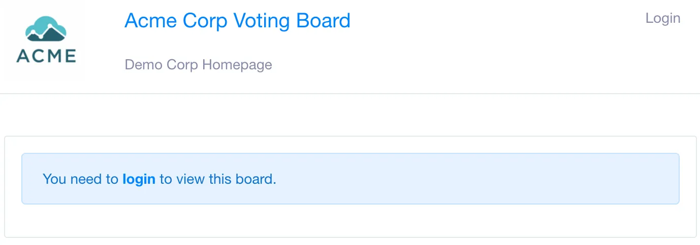 Feature Voting Board with Single Sign On (SSO) 