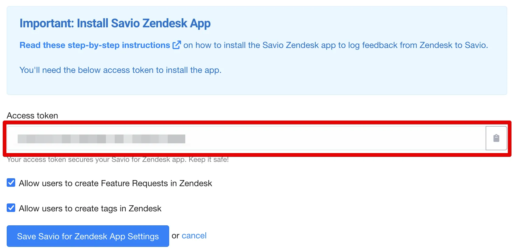Install Zendesk Savio app