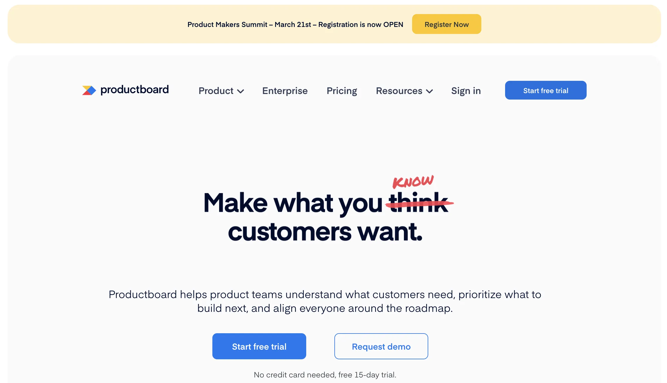 Productboard free plan feature tracking