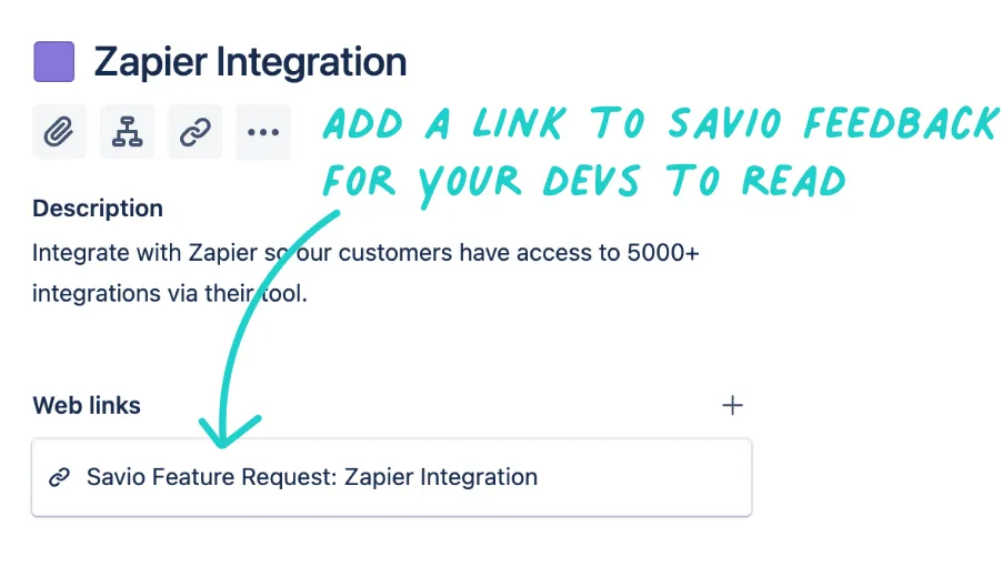Add a link to Savio Feedback for your Devs to Read