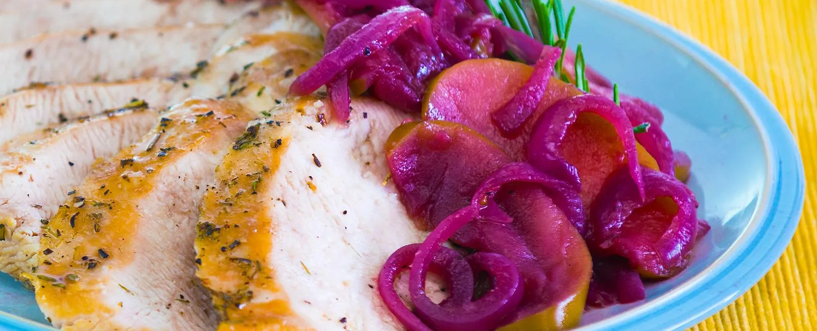 Roasted Turkey Tenderloin with Apple Compote 