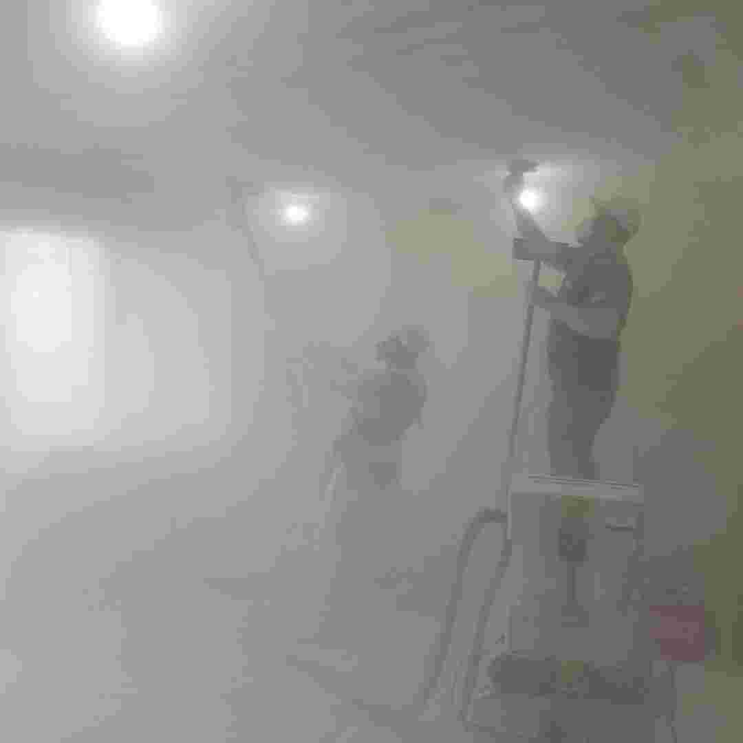 Renovations by two contractors causing a dust storm 