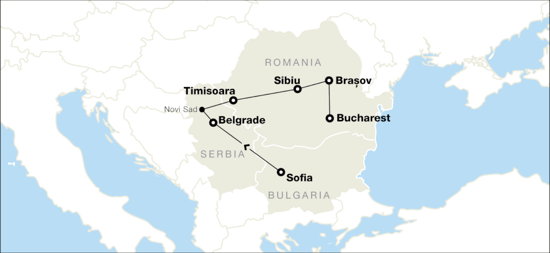 travel from romania to serbia