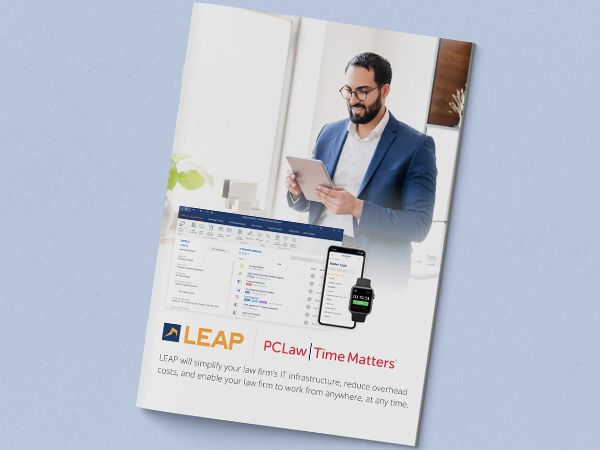 leap brochure depicting a man holding a book