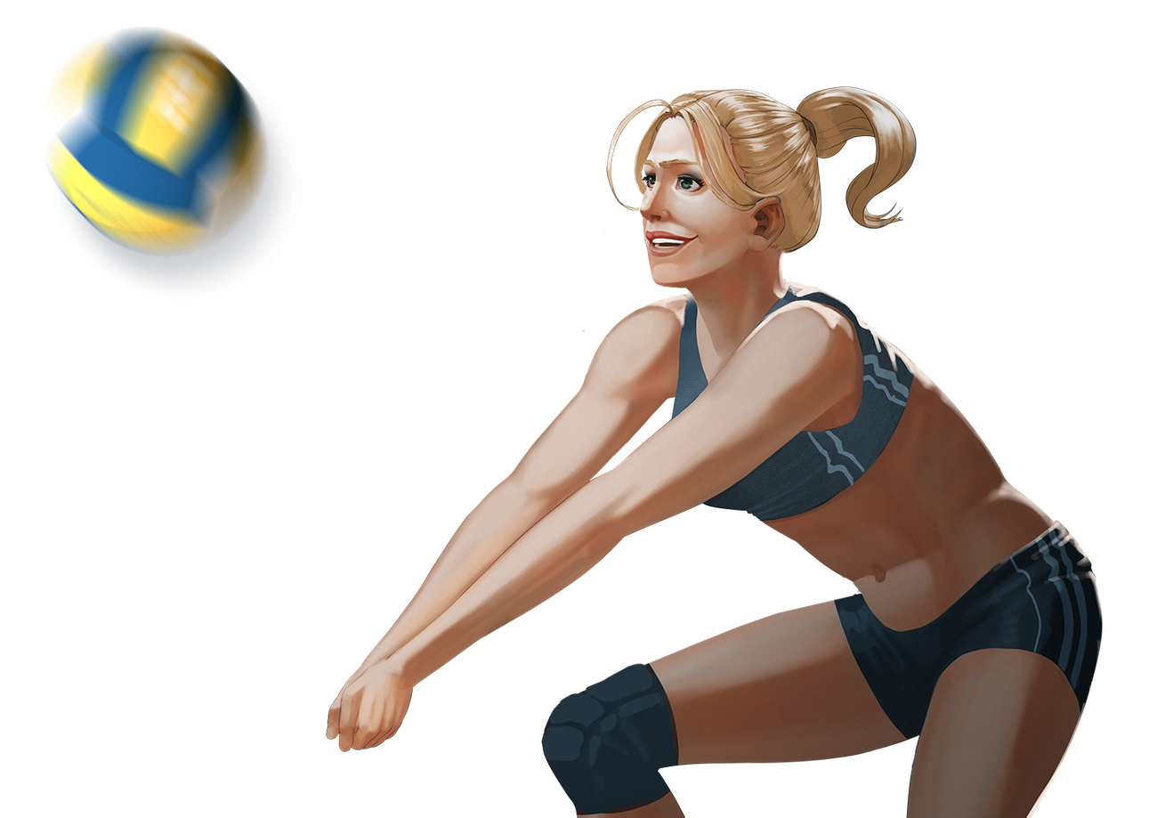 Alice with Volleyball