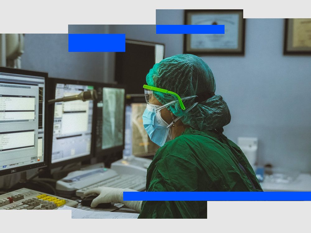 Medical staff with information-led digital system