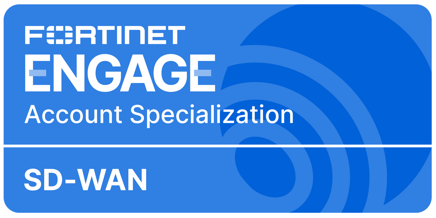 Fortinet Engage Integrator & SDWAN logos
