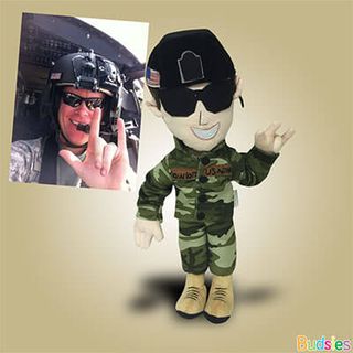 military custom plush doll