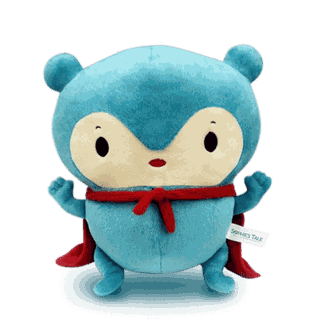 Mebo the Blue Panda Book Character plush custom
