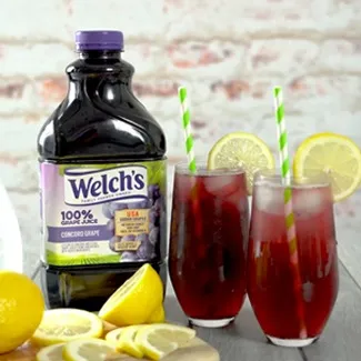 Welch's grape juice grapaid mocktail.