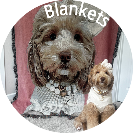 custom pet photo blanket