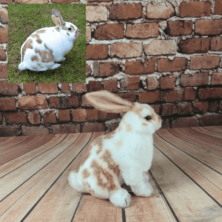realistic stuffed rabbit