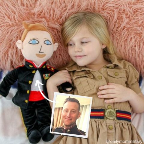 Girl Laying Down with Daddy Doll