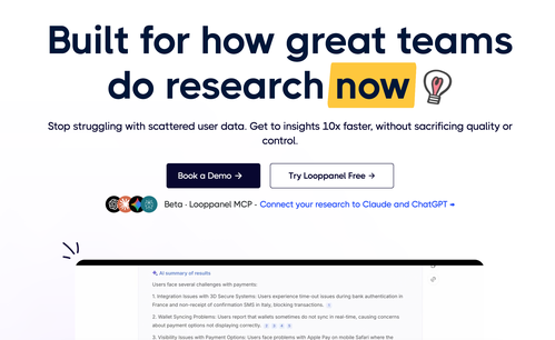 Looppanel homepage