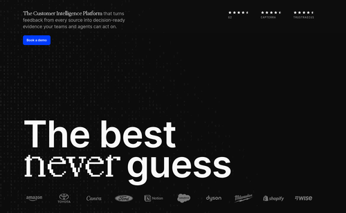 Dovetail homepage