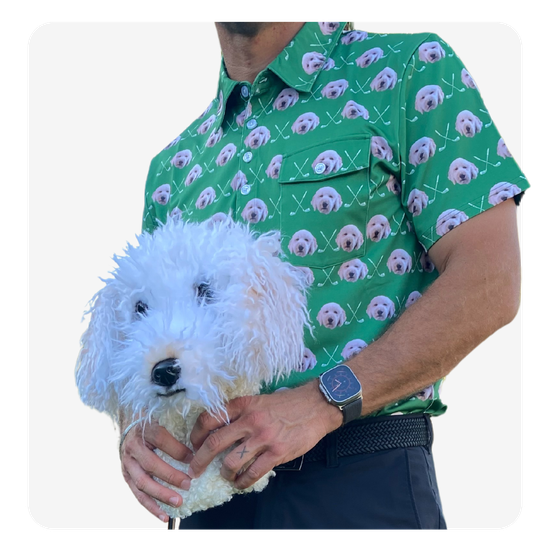 personalized golf shirt with your pets face