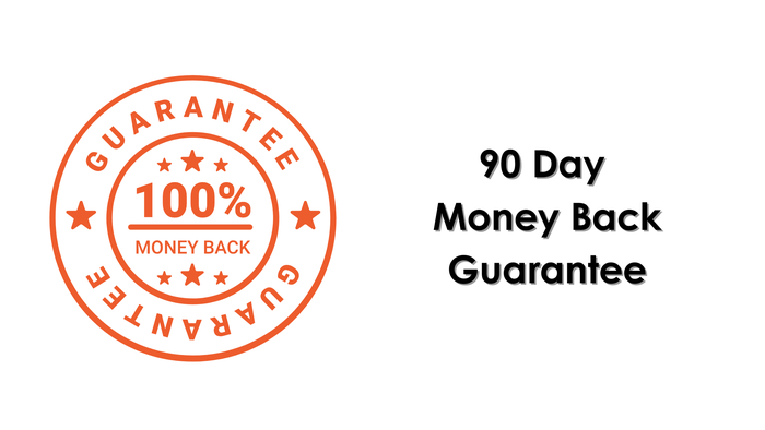 Orange circular badge with 