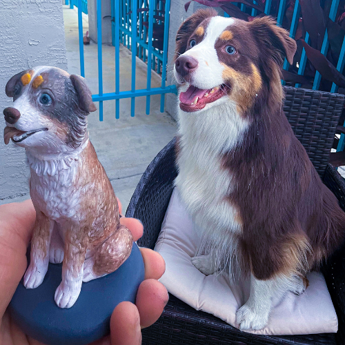 Woman With Two Dogs Bobblehead - Custom Pet Gift Figurine main image 0