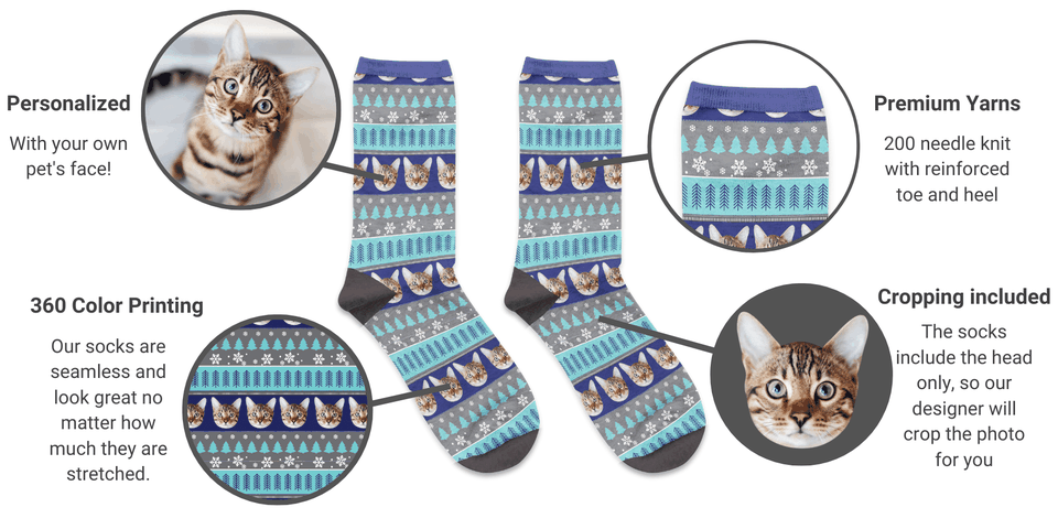 custom socks winter theme gift