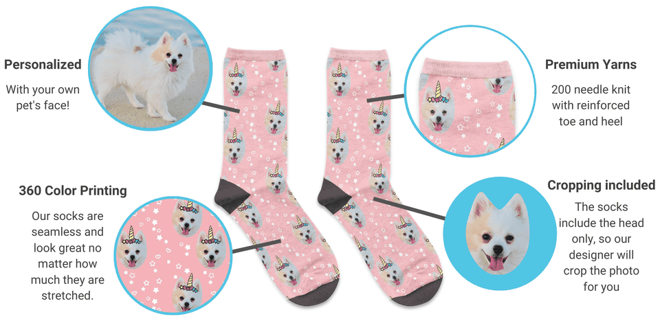 unicorn pet socks