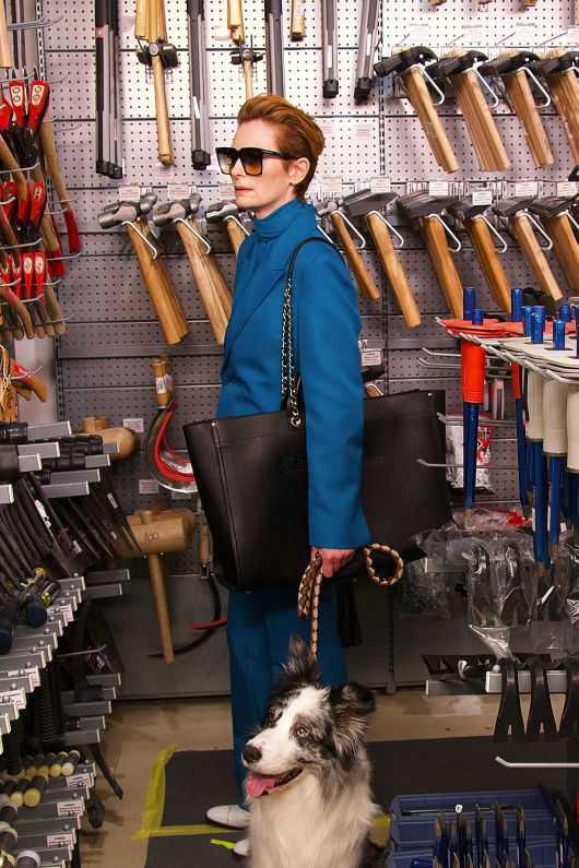 Tilda Swinton in a hardware store: the patron saint of all the reluctant DIYers who took on unfamiliar tasks in 2020.