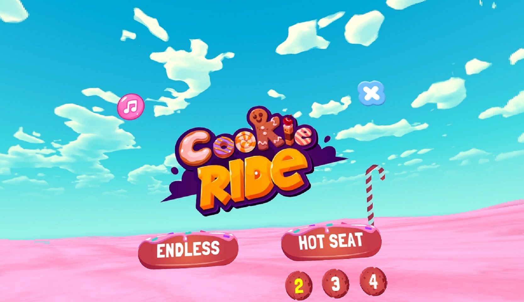 Cookie Ride Starting Screen