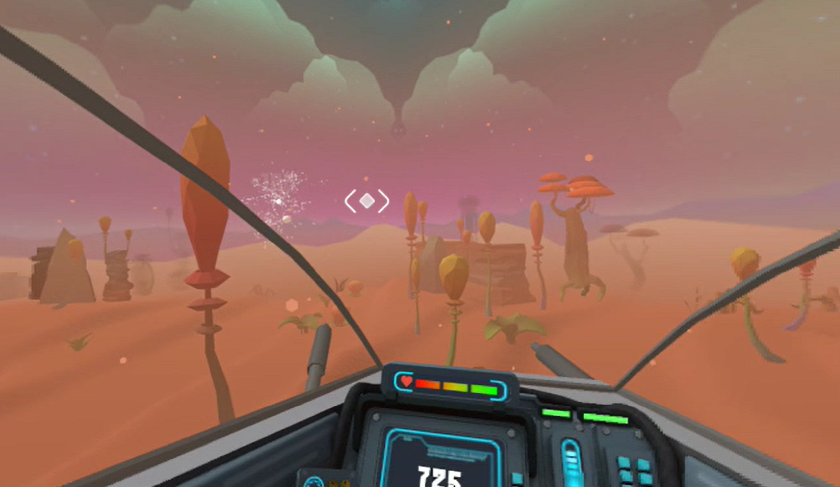 Planet Ride Cockpit, focusing on target