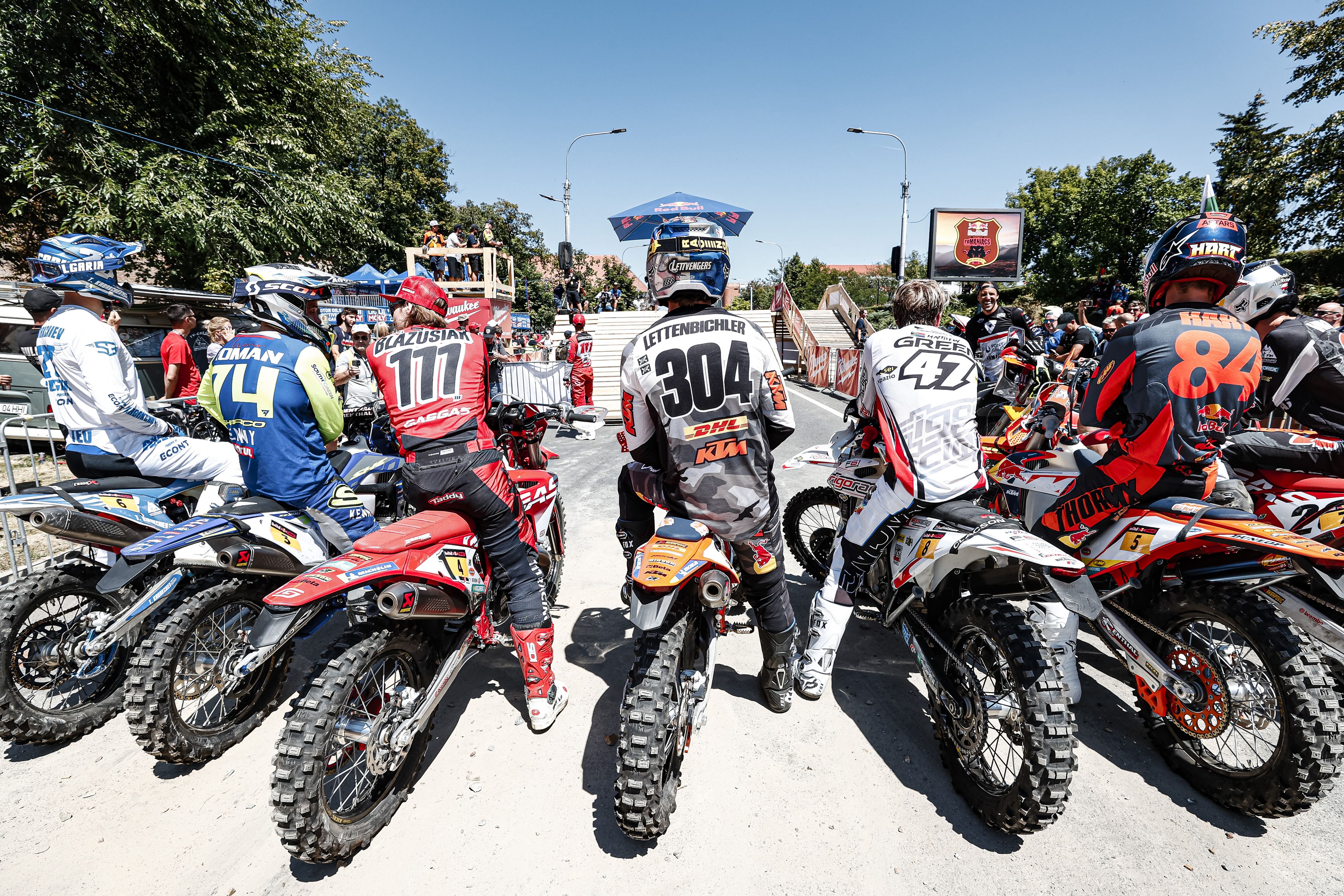 group of riders