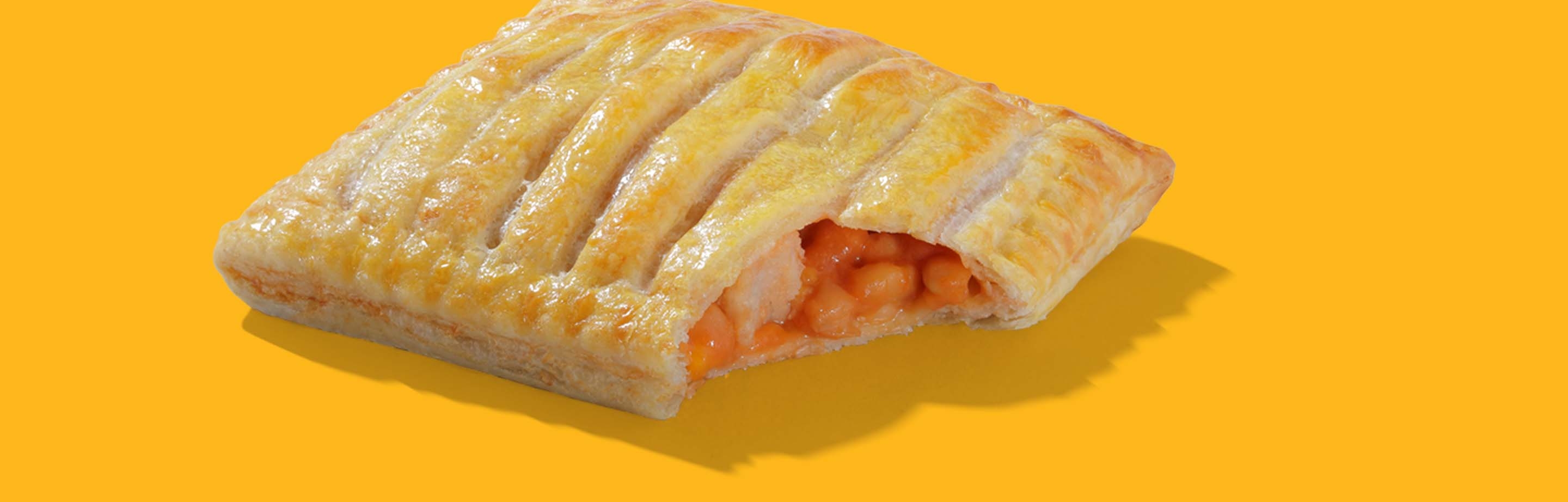 A Greggs Sausage, Bean and Cheese Melt